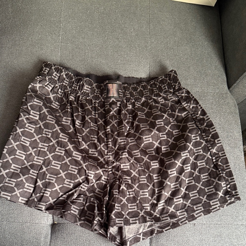 Savage X Fenty Black Patterned Boxer Briefs